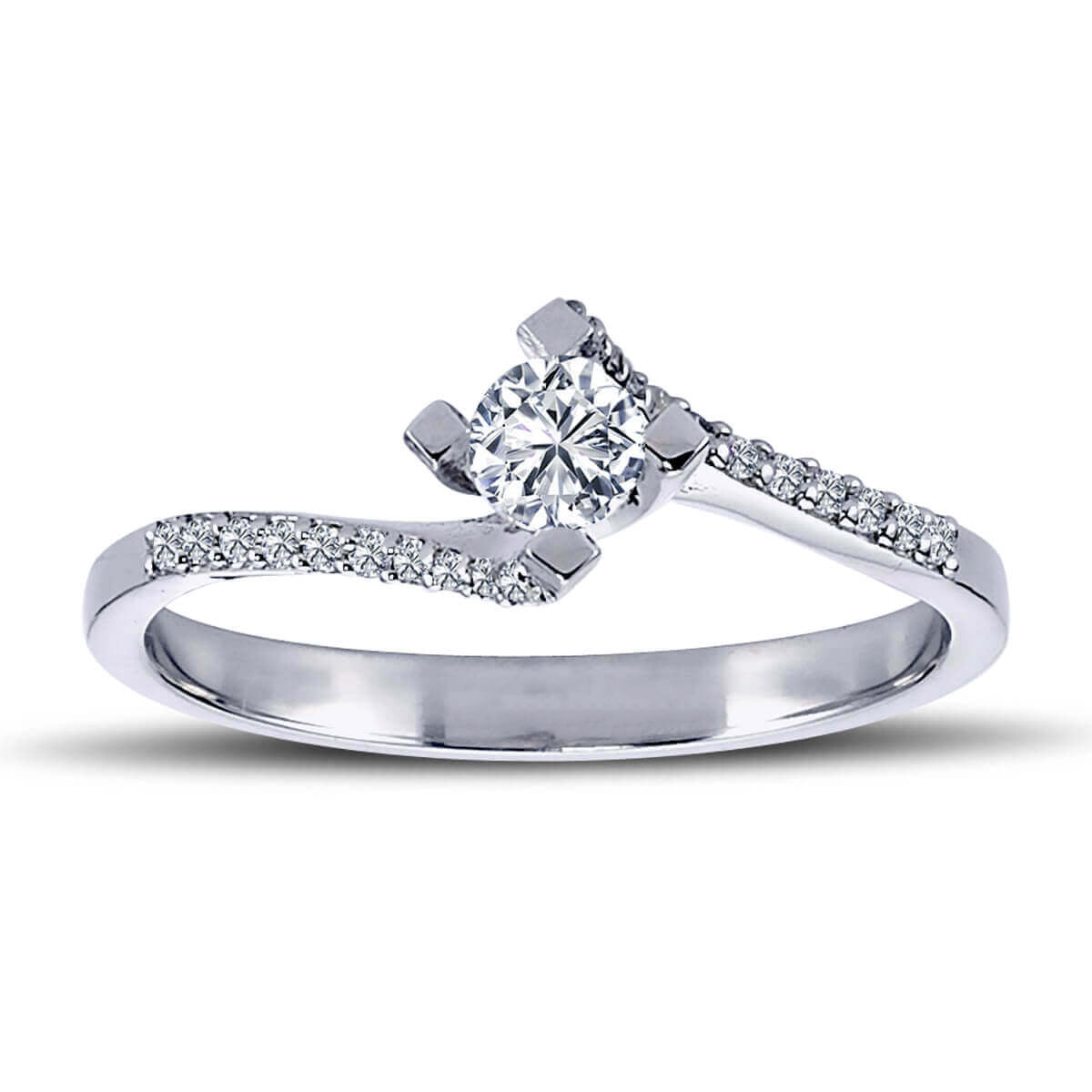 Total 0.30 Carat Diamond Solitaire Ring