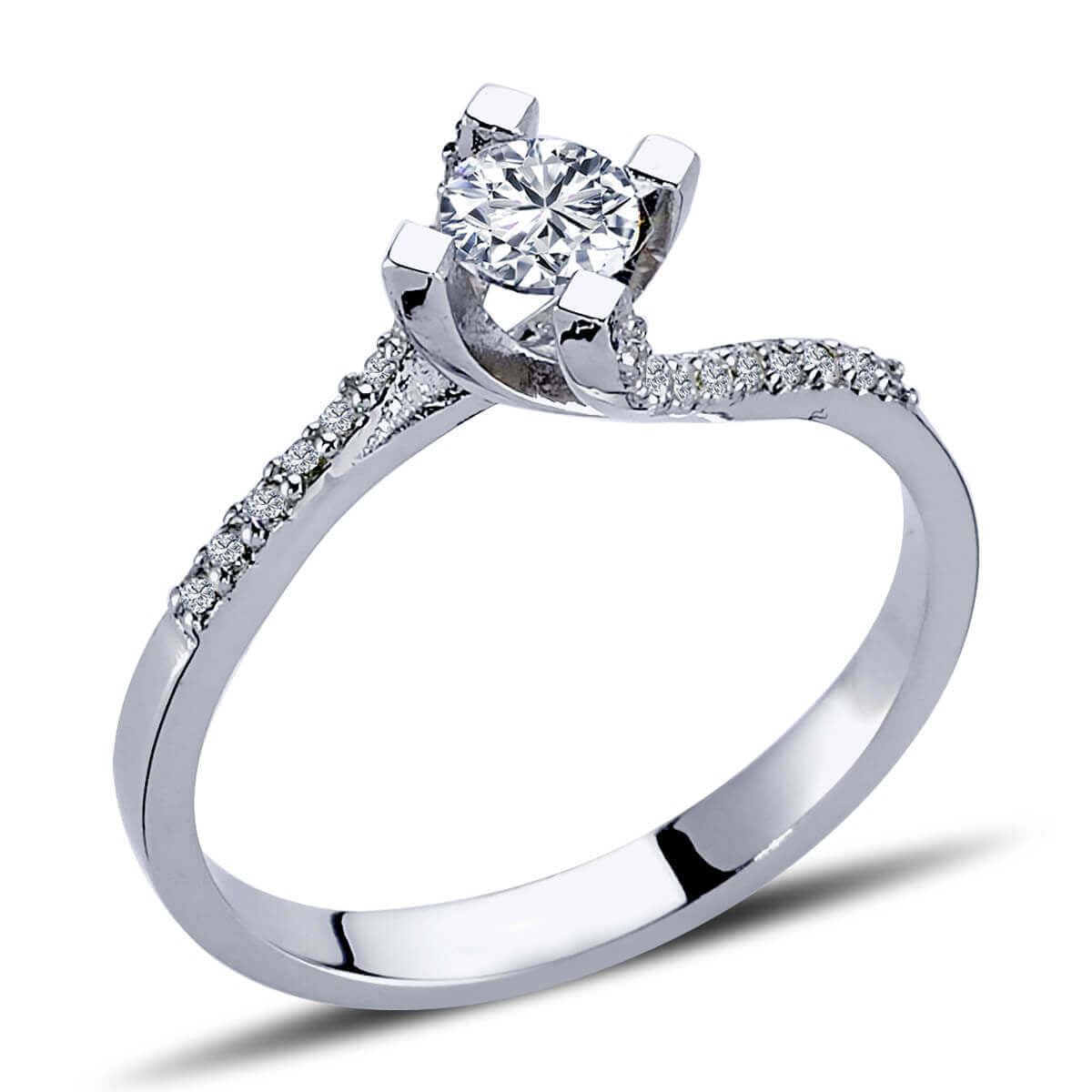 Total 0.45 Carat Diamond Solitaire Ring