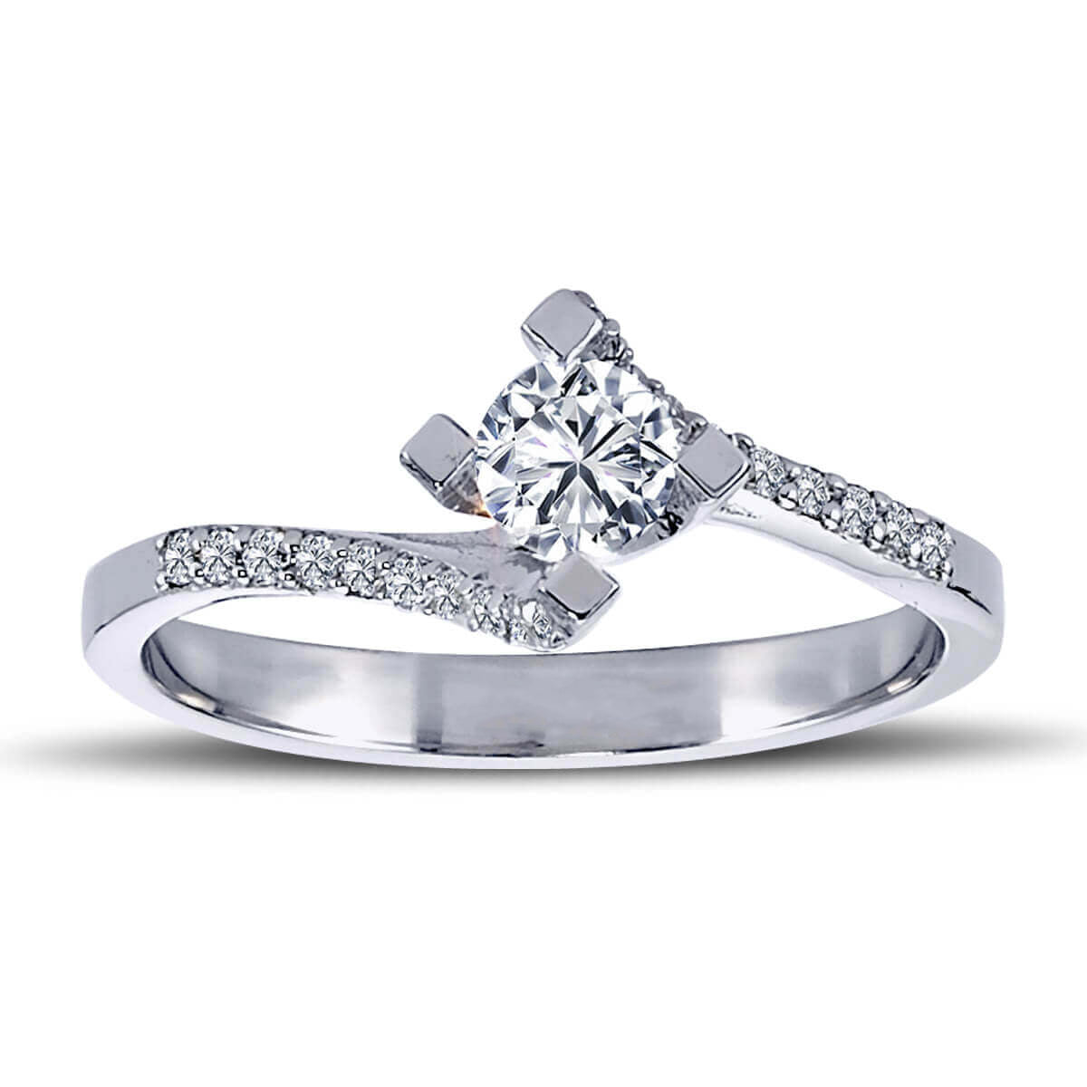 Total 0.45 Carat Diamond Solitaire Ring