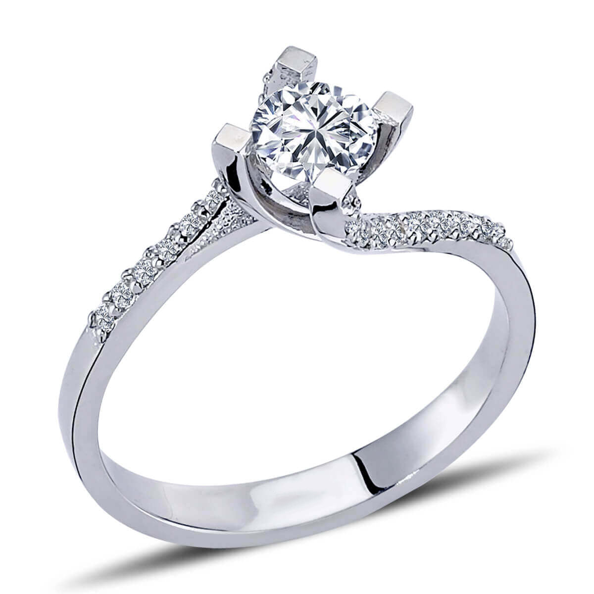 Total 0.60 Carat Diamond Solitaire Ring