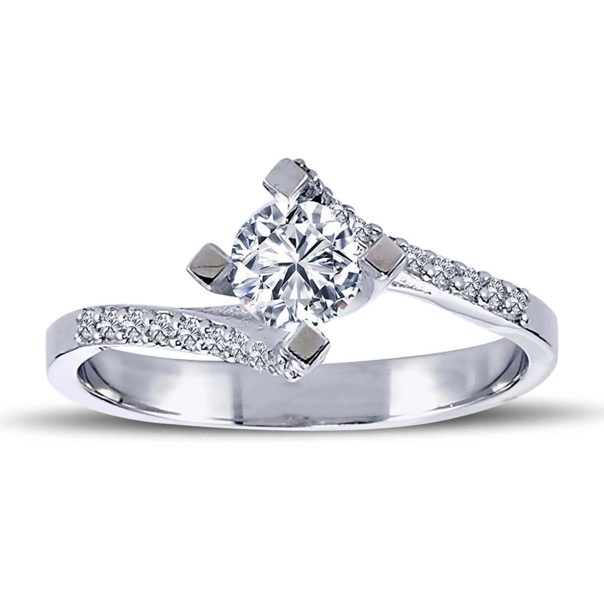 Total 0.60 Carat Diamond Solitaire Ring