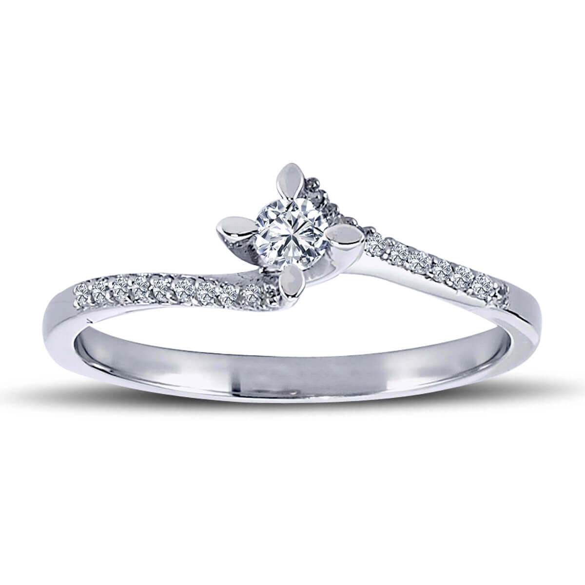 Total 0.21 Carat Diamond Solitaire Ring