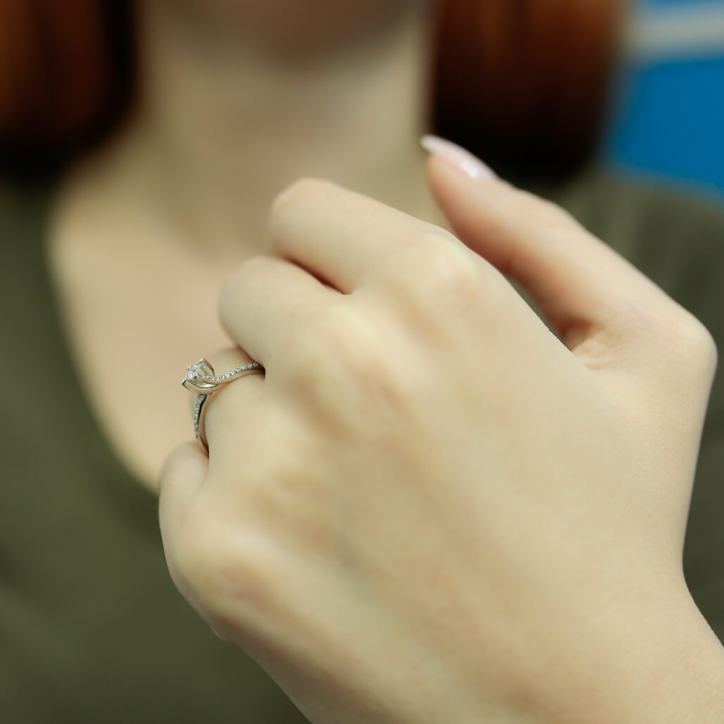 Total 0.21 Carat Diamond Solitaire Ring