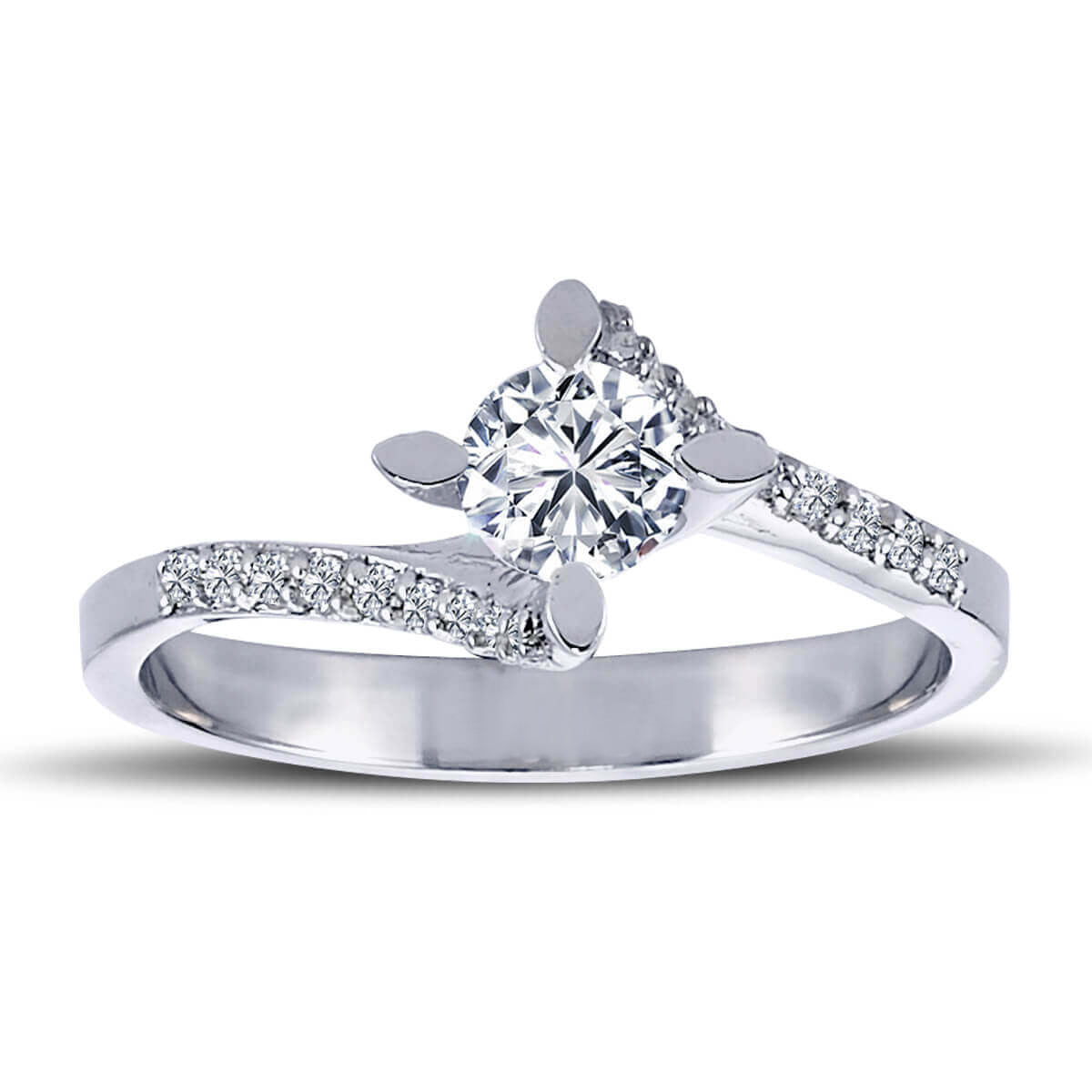 Total 0.55 Carat Diamond Solitaire Ring