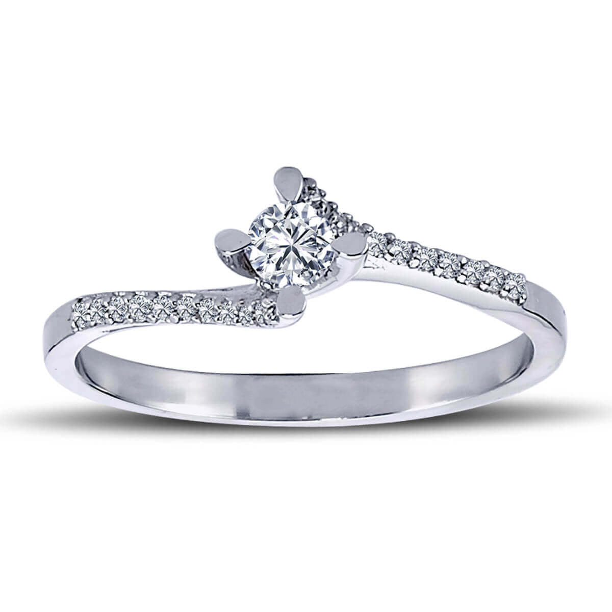 Total 0.23 Carat Diamond Solitaire Ring