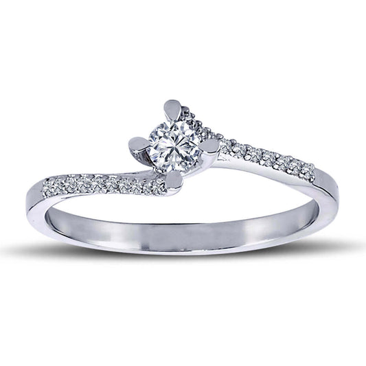 Total 0.23 Carat Diamond Solitaire Ring