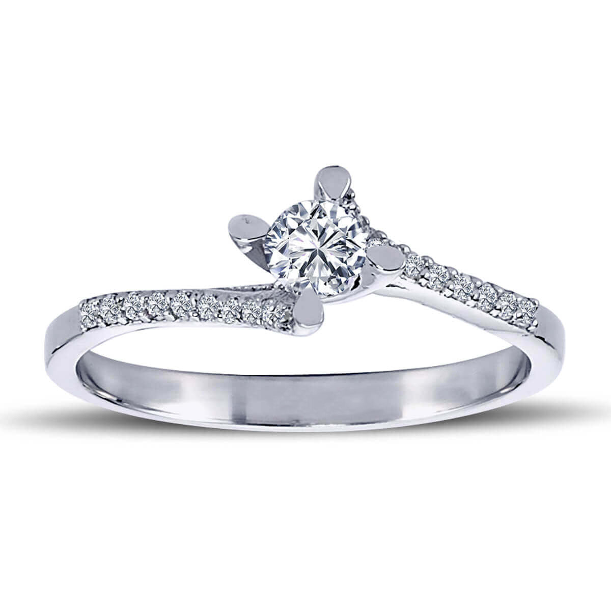Total 0.38 Carat Diamond Solitaire Ring