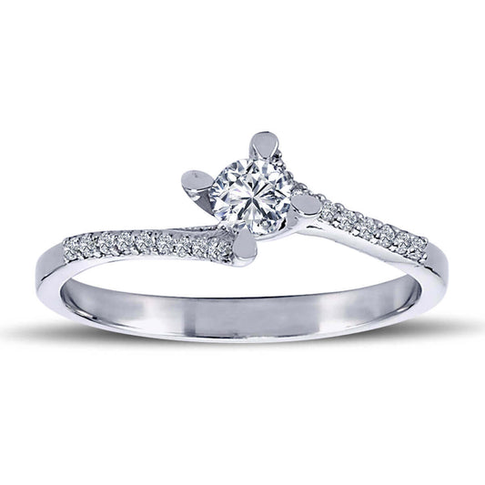 Total 0.38 Carat Diamond Solitaire Ring