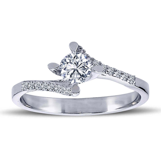 Total 0.43 Carat Diamond Solitaire Ring