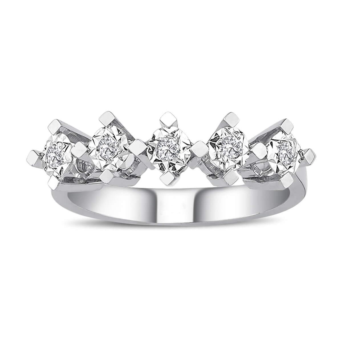 1 Carat Effect Diamond Five-Stone Ring
