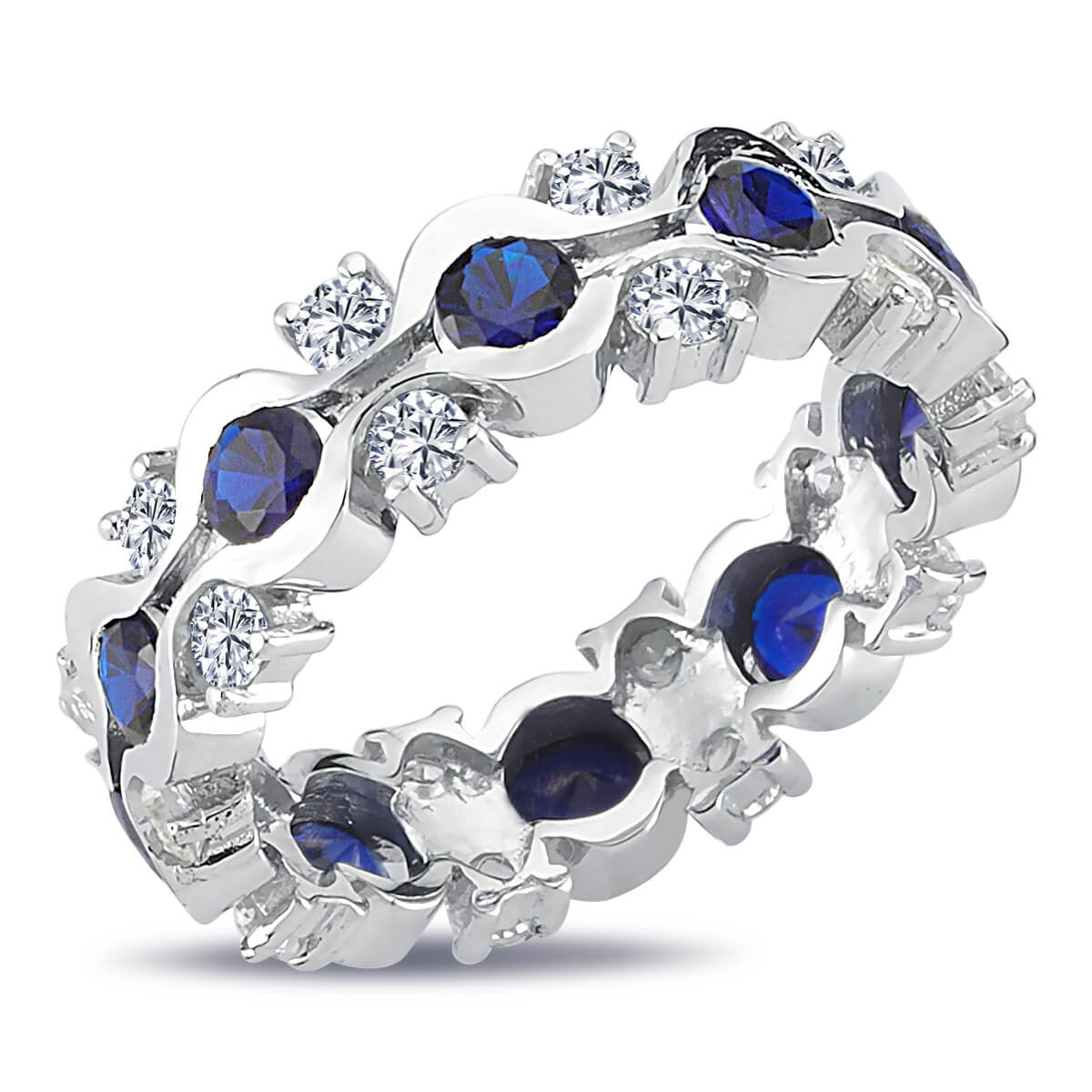 Diamond Sapphire Eternity Ring