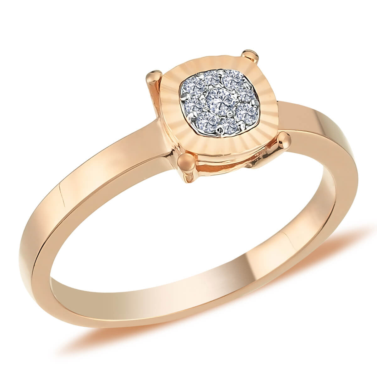 Diamond Cushion Eridu Ring