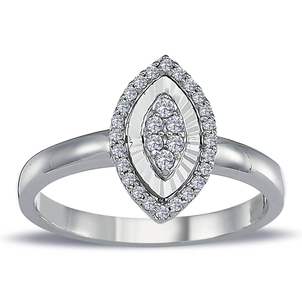 Diamond-Studded Marquise Susa Ring