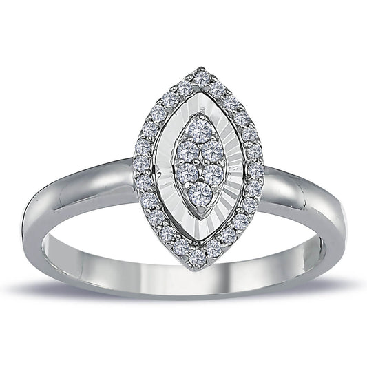 Diamond-Studded Marquise Susa Ring