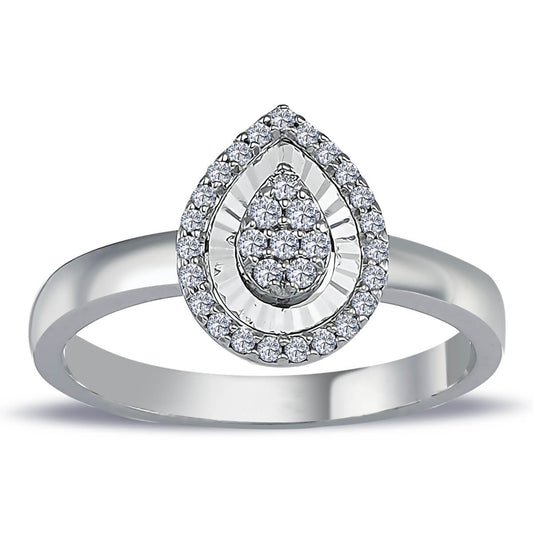 Diamond-Studded Tearteardrop Susa Ring