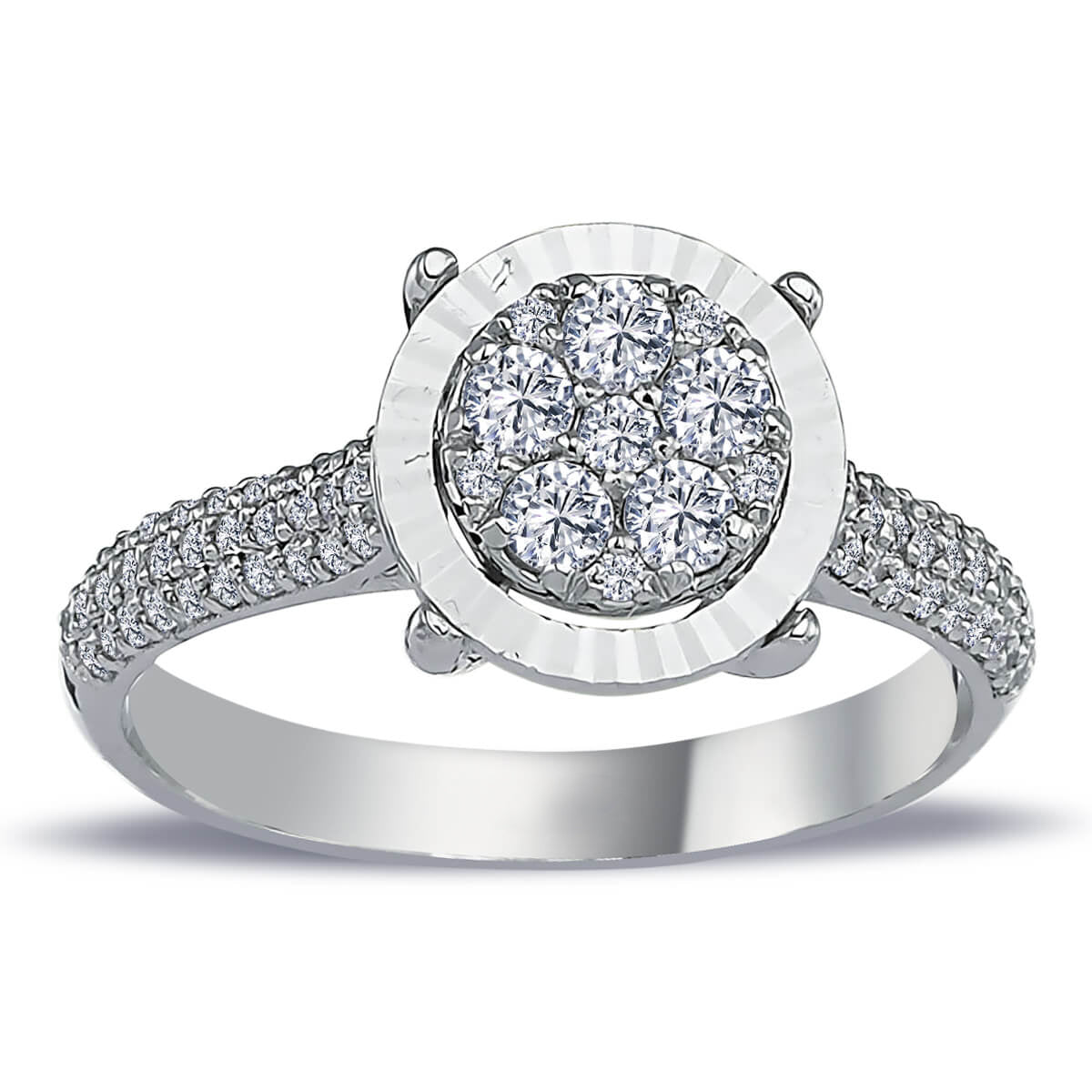 Diamond Round Eridu Ring with Stone Setting