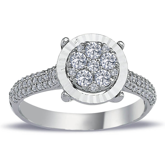 Diamond Round Eridu Ring with Stone Setting