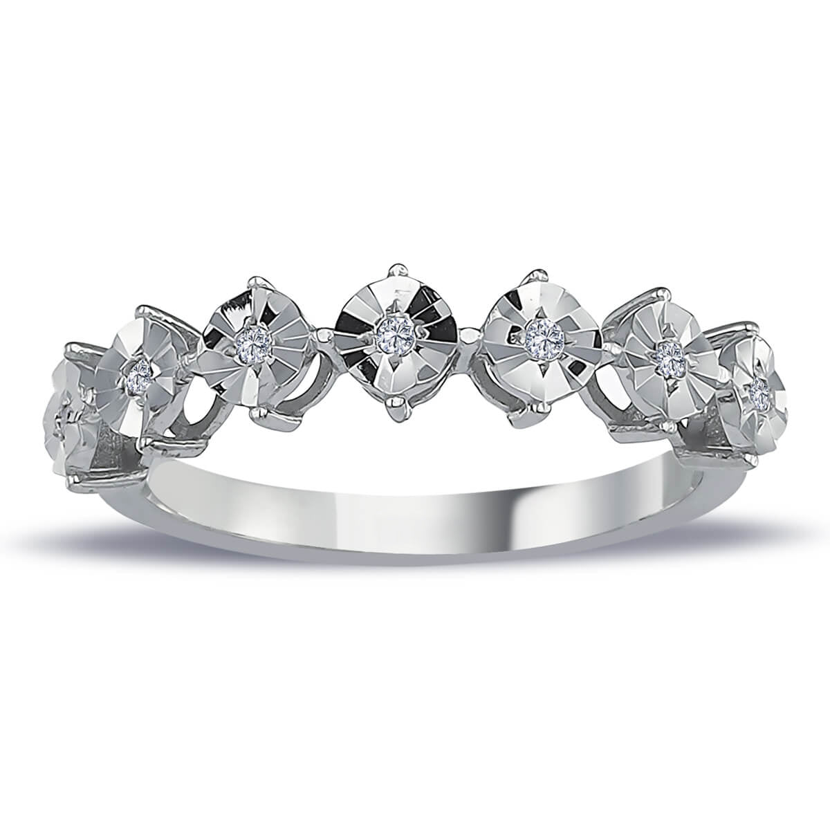 0.80 Carat Effect Diamond Seven Stone Ring