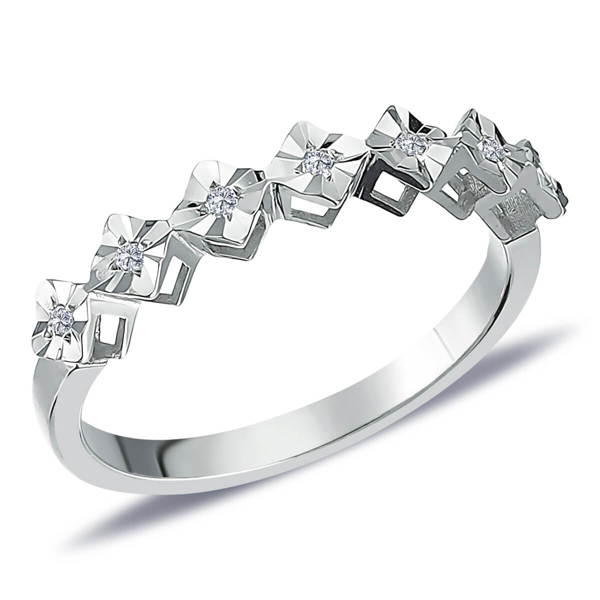 0.50 Carat Effect Diamond Seven Stone Ring