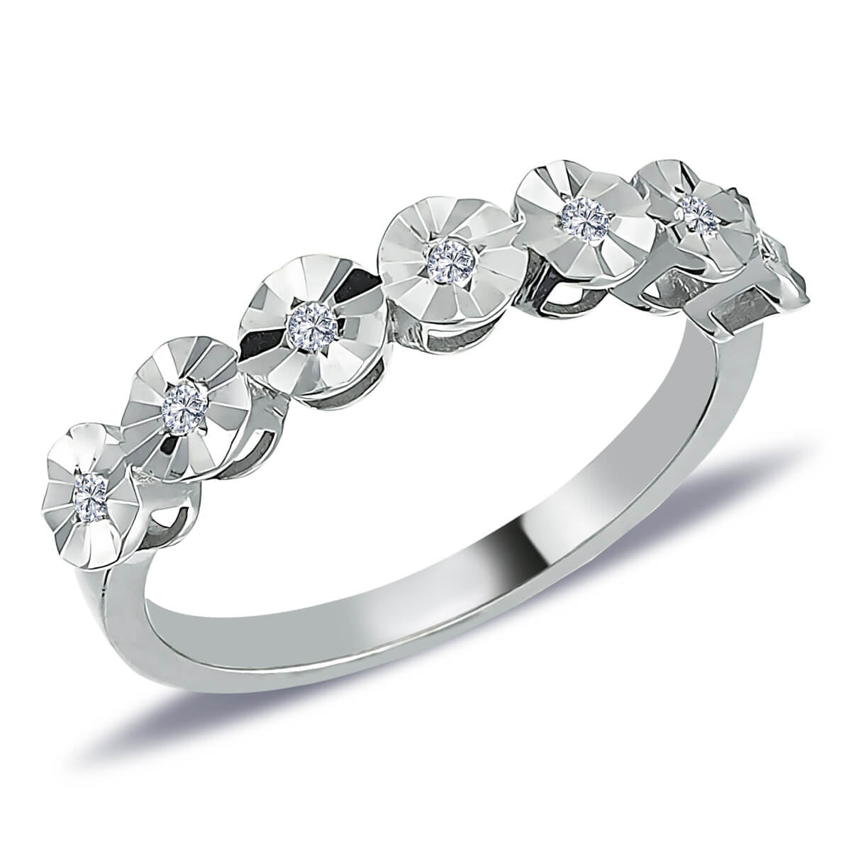1.20 Carat Effect Diamond Seven Stone Ring