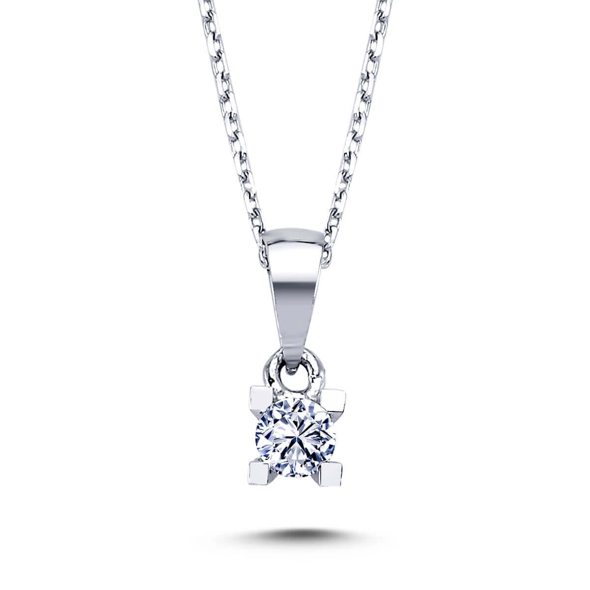 0.13 Carat Diamond Solitaire Necklace