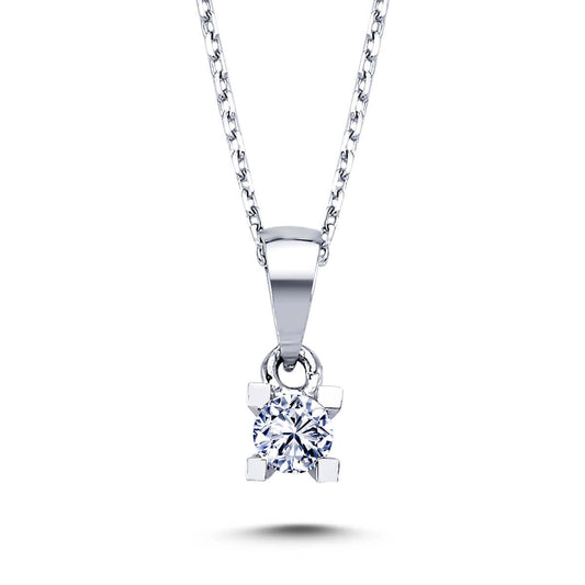 0.13 Carat Diamond Solitaire Necklace