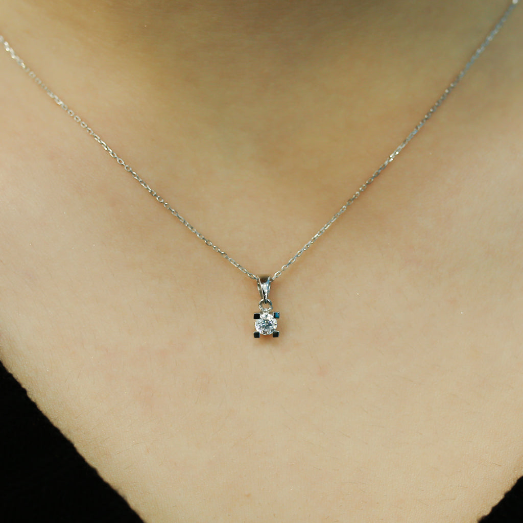 0.20 Carat Diamond Solitaire Necklace