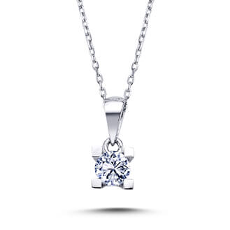 0.26 Carat Diamond Solitaire Necklace