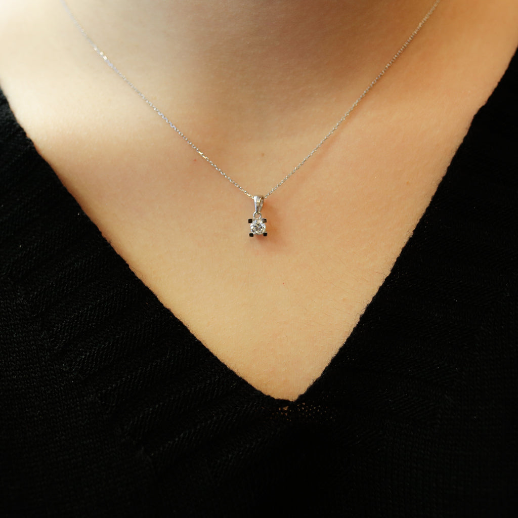 0.26 Carat Diamond Solitaire Necklace