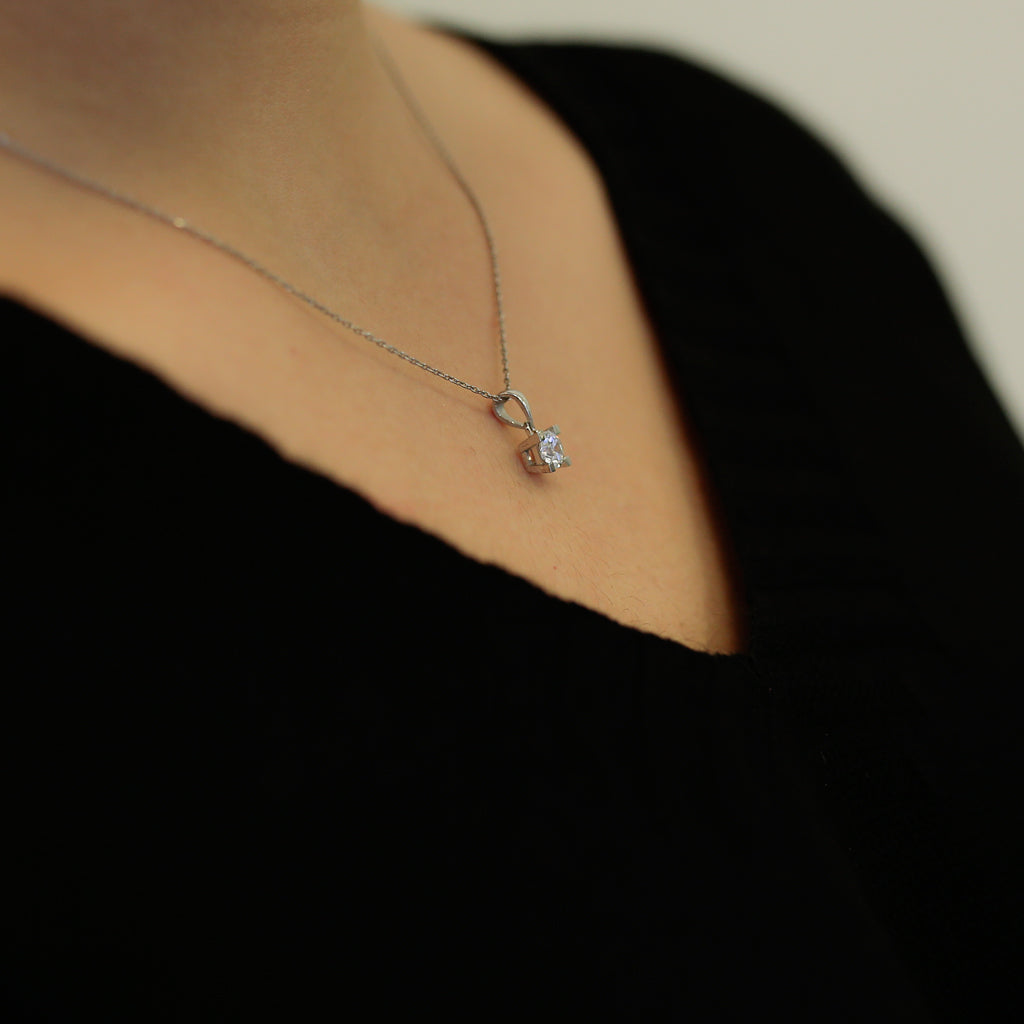 0.40 Carat Diamond Solitaire Necklace