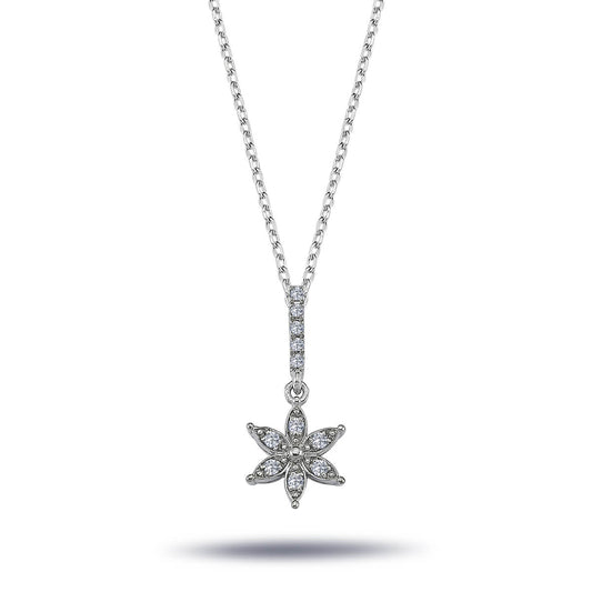 Diamond Snowdrop Necklace