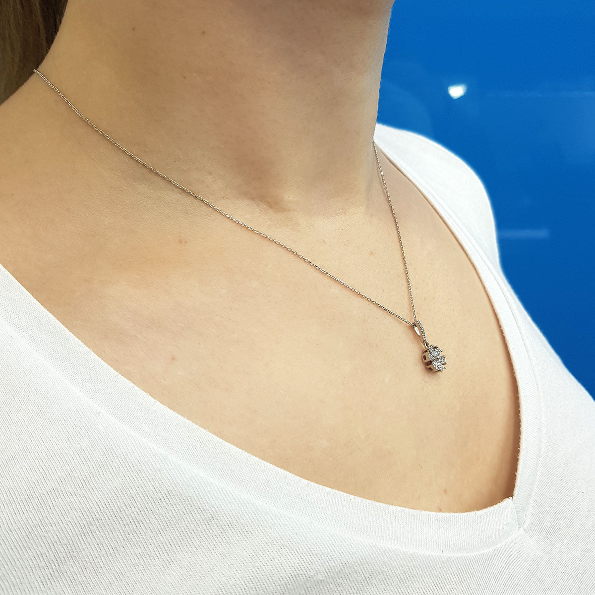 Diamond Magnolia Necklace