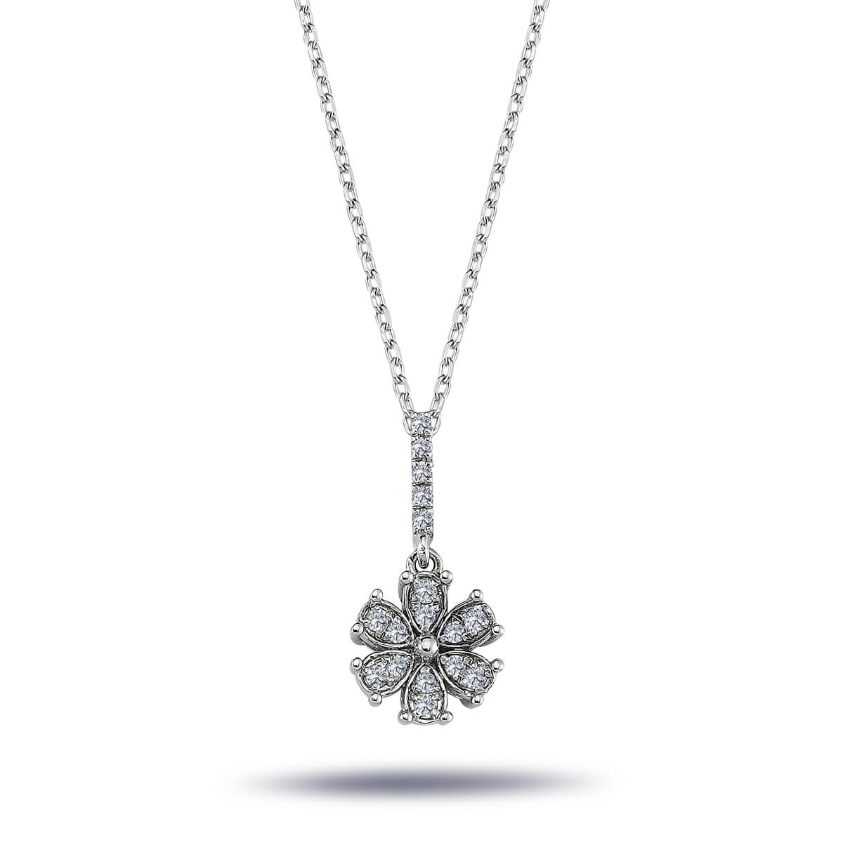 Diamond Magnolia Necklace