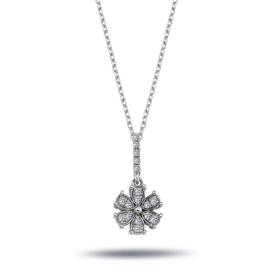Diamond Magnolia Necklace