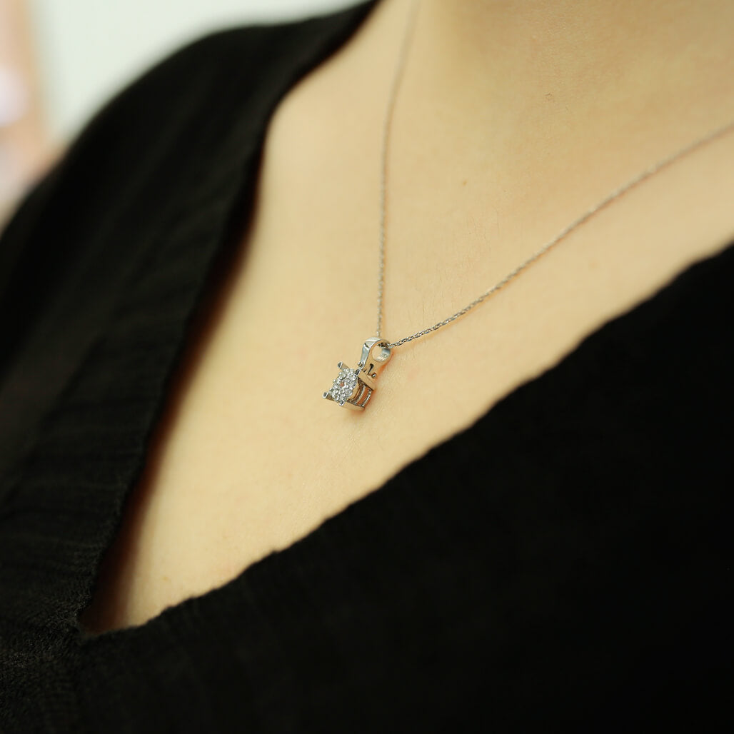 0.50 Carat Solitaire-Look Diamond Necklace