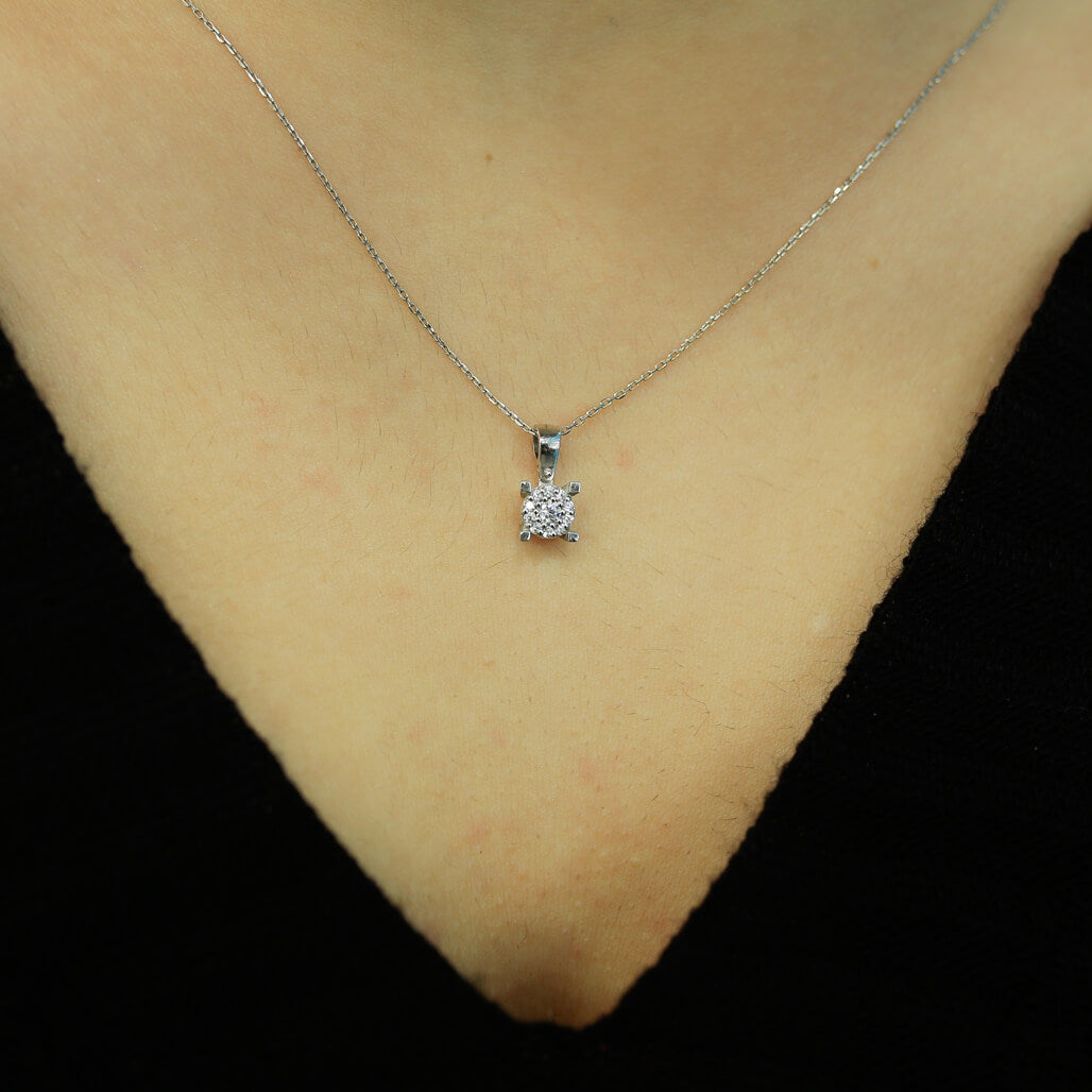 0.50 Carat Solitaire-Look Diamond Necklace