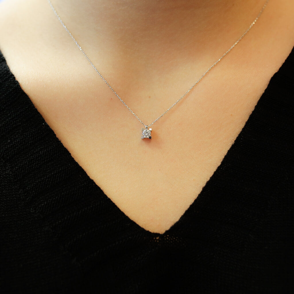 0.27 Carat Diamond Solitaire Necklace