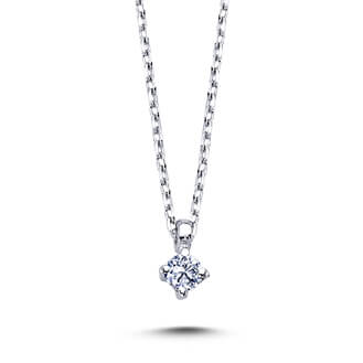 0.06 Carat Diamond Solitaire Necklace