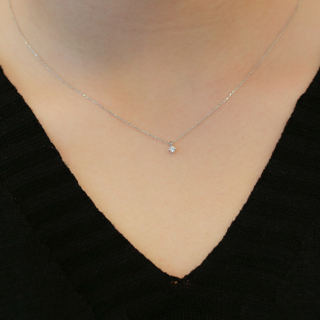 0.06 Carat Diamond Solitaire Necklace
