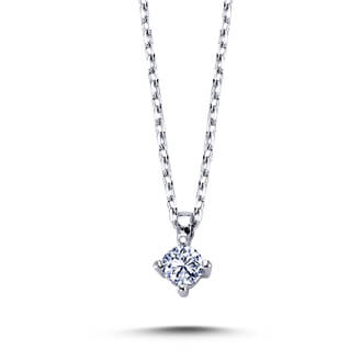 0.09 Carat Diamond Solitaire Necklace