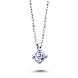 0.17 Carat Diamond Solitaire Necklace