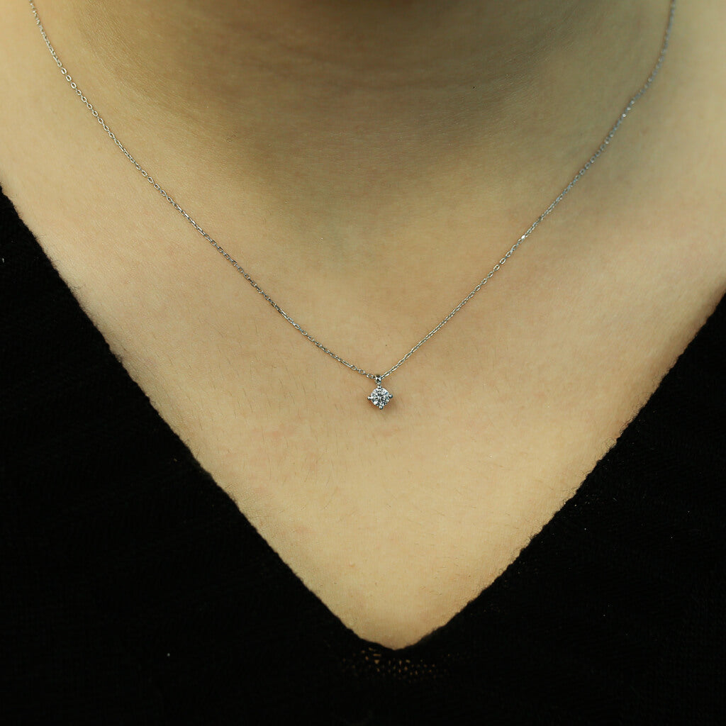 0.17 Carat Diamond Solitaire Necklace