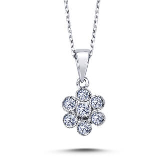 Diamond Stone Necklace