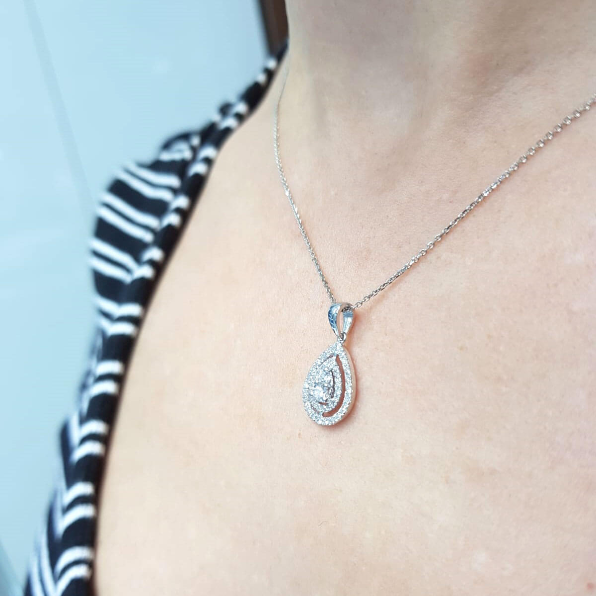 Diamond Teardrop Necklace