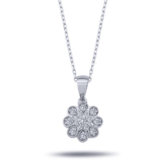 Diamond Daisy Necklace