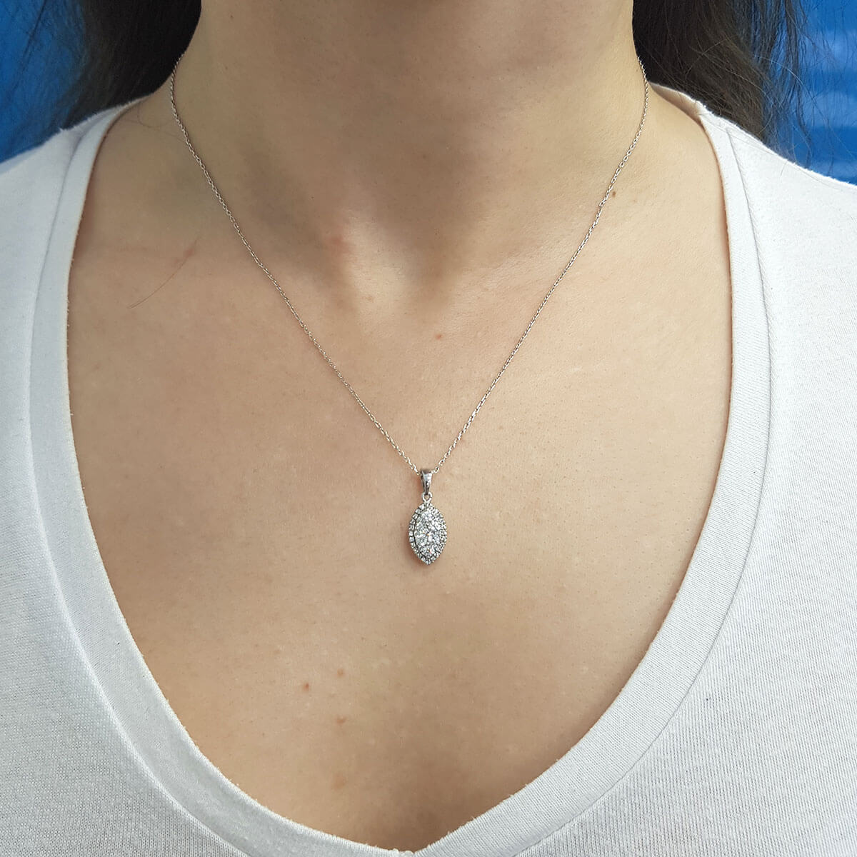 Diamond Evil Eye Necklace