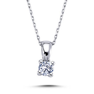 0.21 Carat Diamond Solitaire Necklace