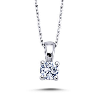 0.32 Carat Diamond Solitaire Necklace