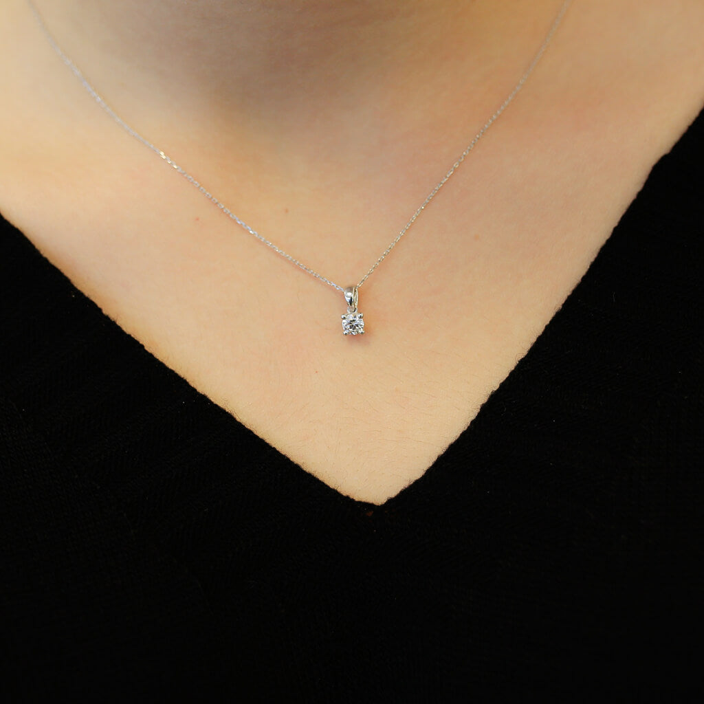 0.32 Carat Diamond Solitaire Necklace