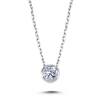 0.12 Carat Diamond Solitaire Necklace